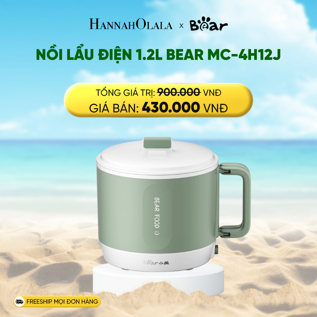 DEAL 3: NỒI LẨU ĐIỆN 1.2L BEAR MC-4H12J 