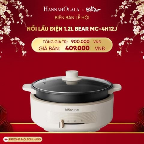  DEAL 2: NỒI LẨU ĐIỆN 1.2L BEAR MC-4H12J 