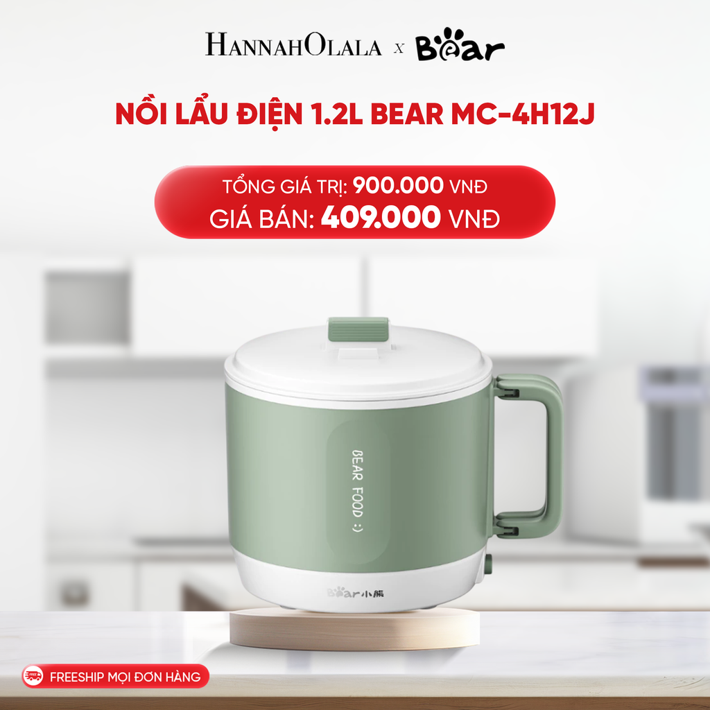  B94_DEAL 3: NỒI LẨU ĐIỆN 1.2L BEAR MC-4H12J 