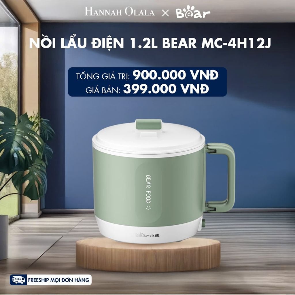  NỒI LẨU ĐIỆN 1.2L BEAR MC-4H12J - DEAL 2 