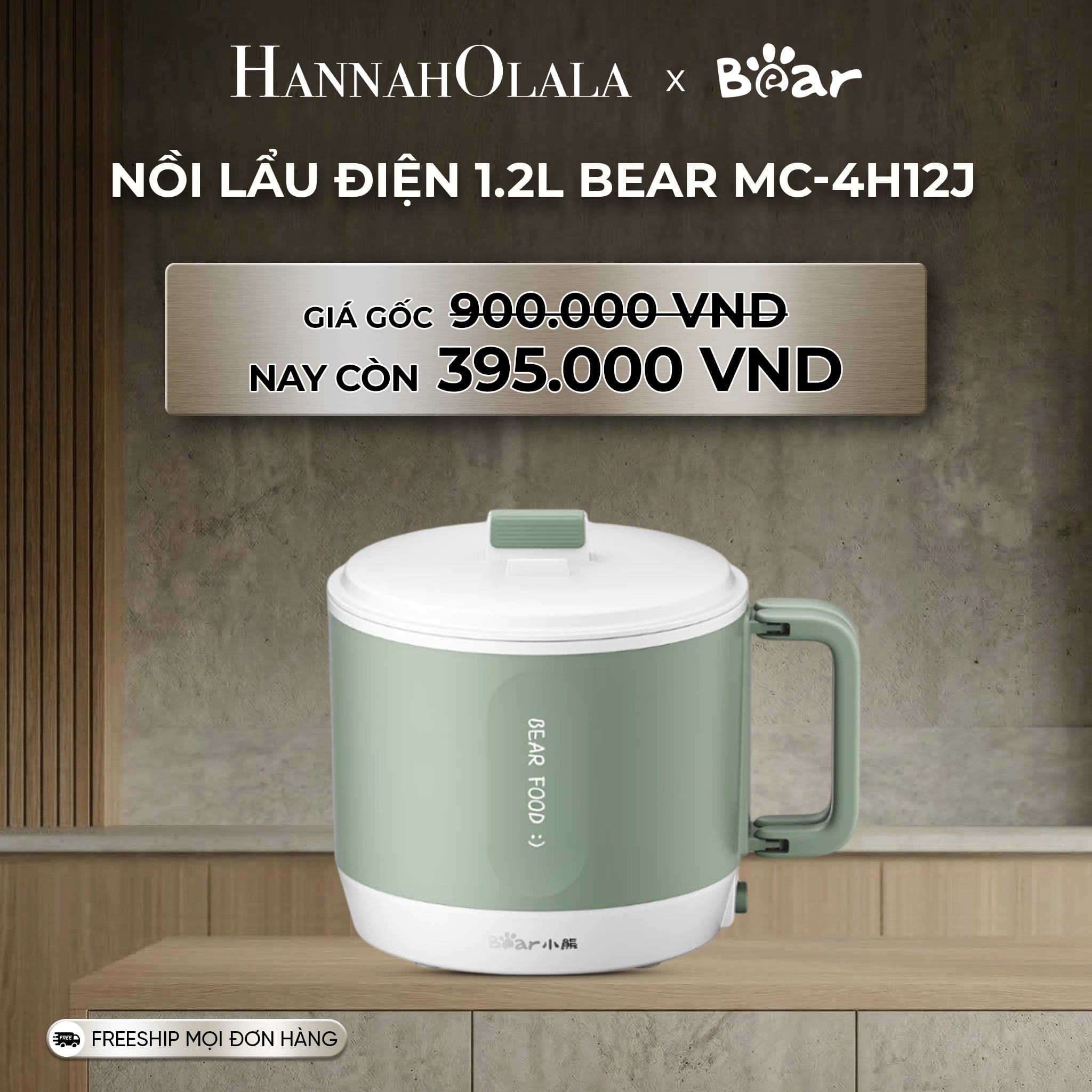 Nồi Lẩu Điện Bear MC-4H12J 1.2L
