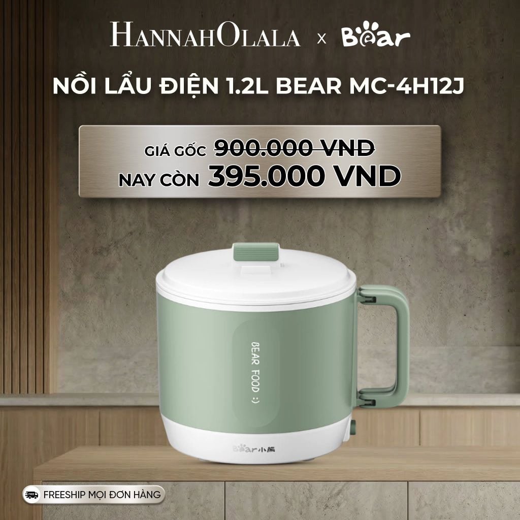  DEAL 3: NỒI LẨU ĐIỆN 1.2L BEAR MC-4H12J 
