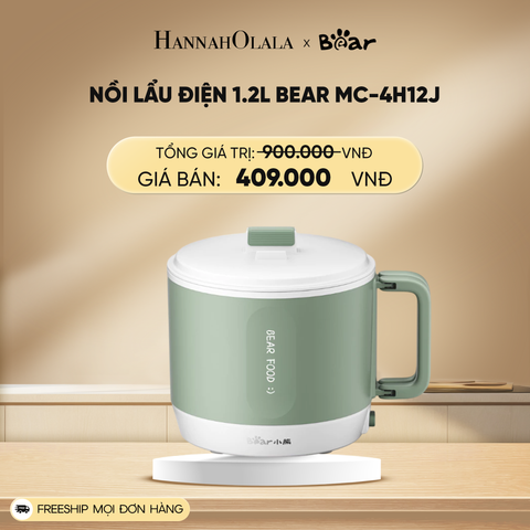  DEAL 3: NỒI LẨU ĐIỆN 1.2L BEAR MC-4H12J 