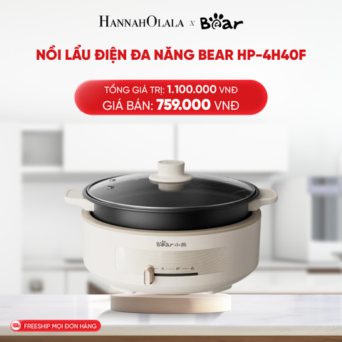  DEAL 2: NỒI LẨU ĐIỆN ĐA NĂNG BEAR HP-4H40F 