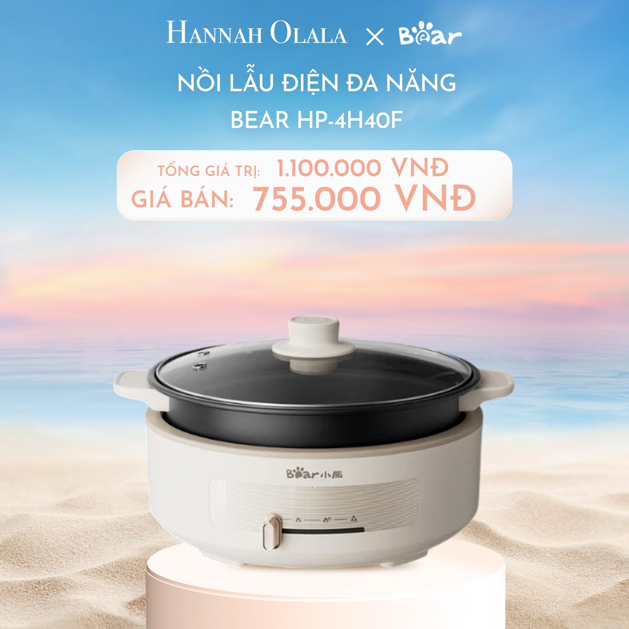  C747_DEAL 5: NỒI LẪU ĐIỆN ĐA NĂNG BEAR HP-4H40F 
