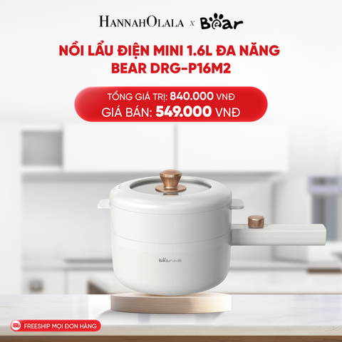  DEAL 4: NỒI LẨU ĐIỆN MINI 1.6L ĐA NĂNG BEAR DRG-P16M2 