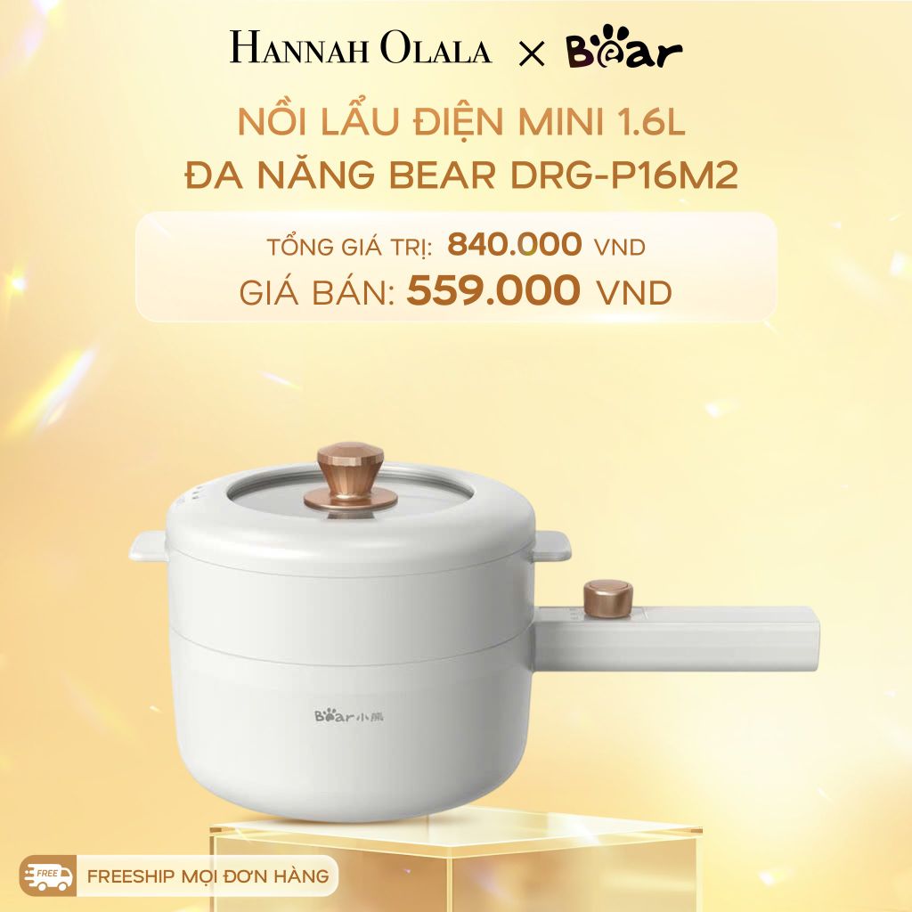  DEAL 8: NỒI LẨU ĐIỆN MINI 1.6L ĐA NĂNG BEAR DRG-P16M2 