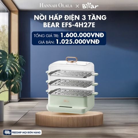  NỒI HẤP ĐIỆN 3 TẦNG BEAR EFS-4H27E 