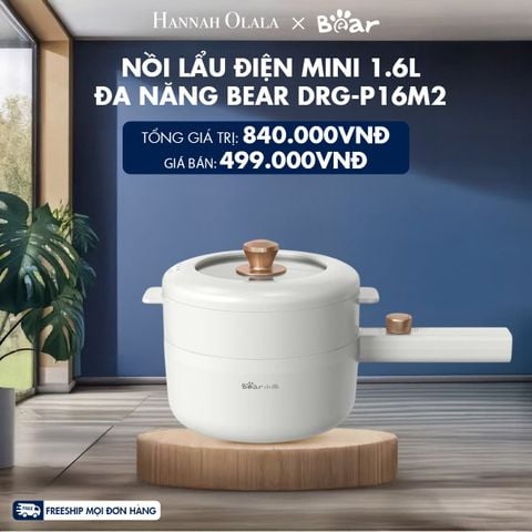  NỒI LẨU ĐIỆN MINI ĐA NĂNG BEAR DRG-P16M2 - H196 