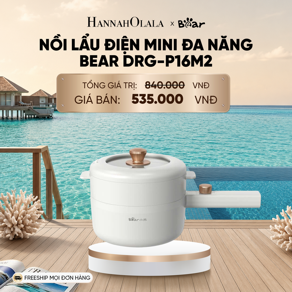  NỒI LẨU ĐIỆN MINI ĐA NĂNG BEAR DRG-P16M2_ D778 