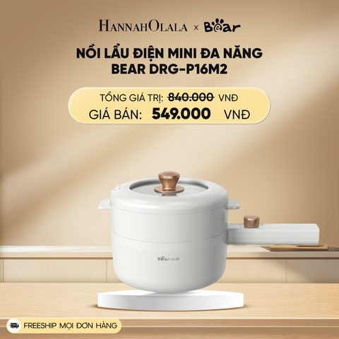  DEAL 4: NỒI LẨU ĐIỆN MINI ĐA NĂNG BEAR DRG-P16M2 