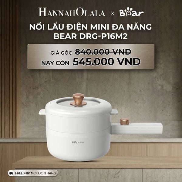  B186_DEAL 4: NỒI LẨU ĐIỆN MINI ĐA NĂNG BEAR DRG-P16M2 