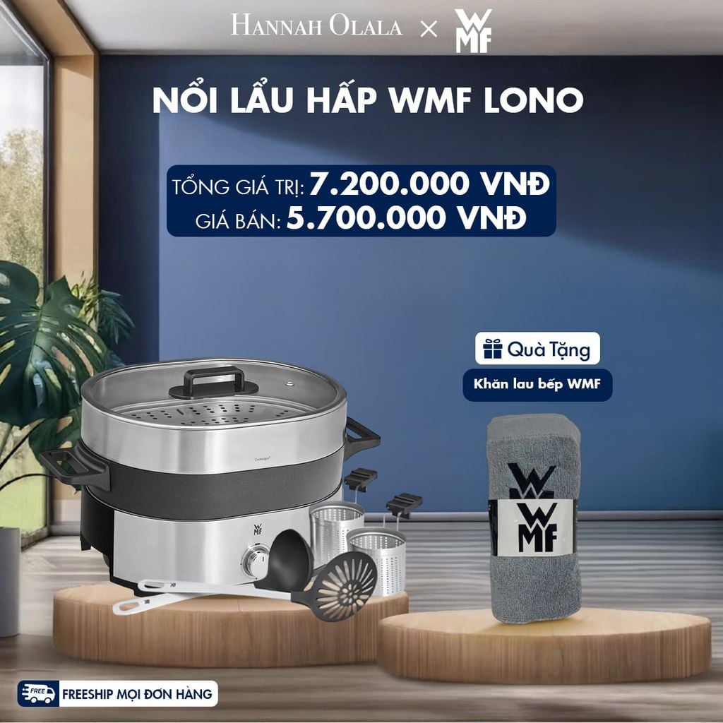 NỔI LẨU HẤP WMF LONO 