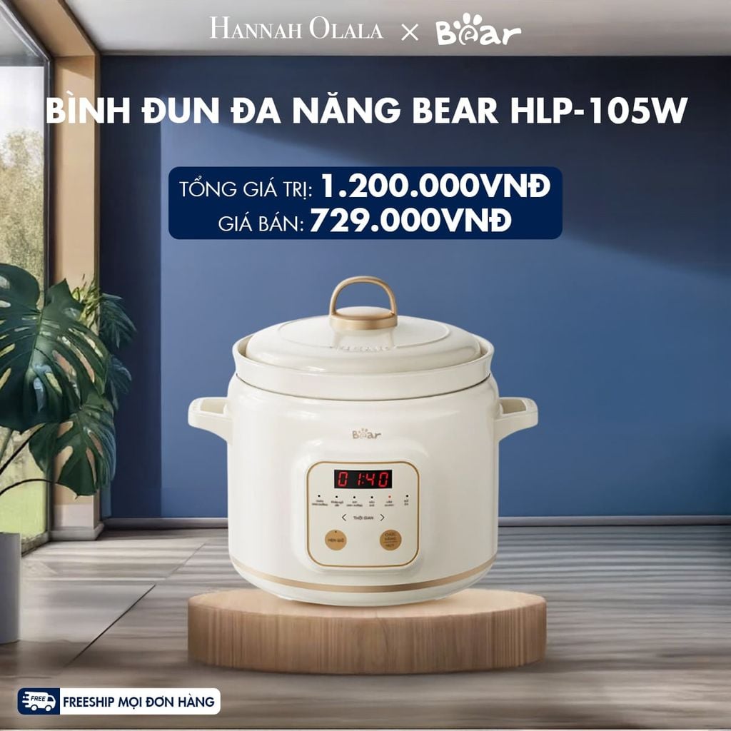  NỒI NẤU CHẬM BEAR SC-4H20Q 