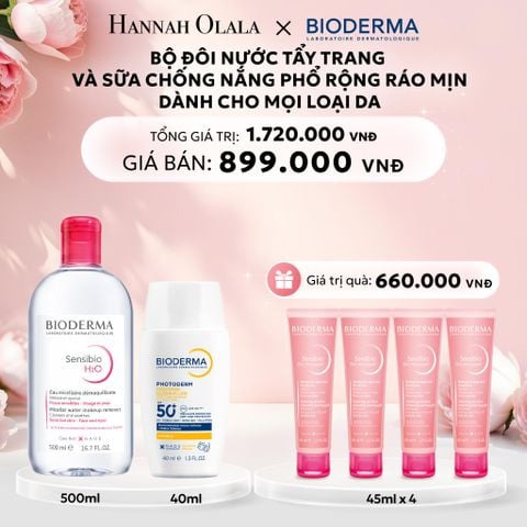  E595: DEAL 11: BỘ ĐÔI NƯỚC TẨY TRANG VÀ SỮA CHỐNG NẮNG PHỔ RỘNG RÁO MỊN CHO MỌI LOẠI DA - [GIAO HÀNG TỪ 03/10] 