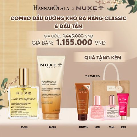  COMBO DẦU DƯỠNG KHÔ ĐA NĂNG 100ML & DẦU TẮM HƯƠNG NƯỚC HOA 200ML (CHỌN HƯƠNG) - A5070 