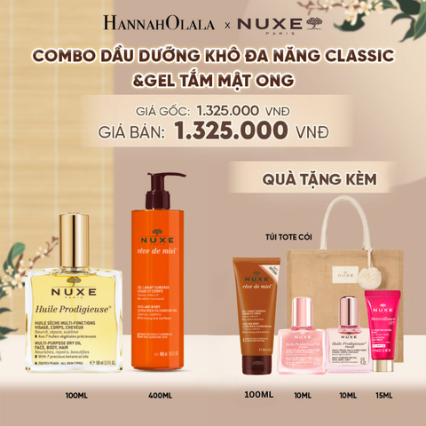  COMBO LÀM SẠCH & DẦU KHÔ ĐA NĂNG 100ML + GEL TẮM 400ML (CHỌN HƯƠNG) - A5072 