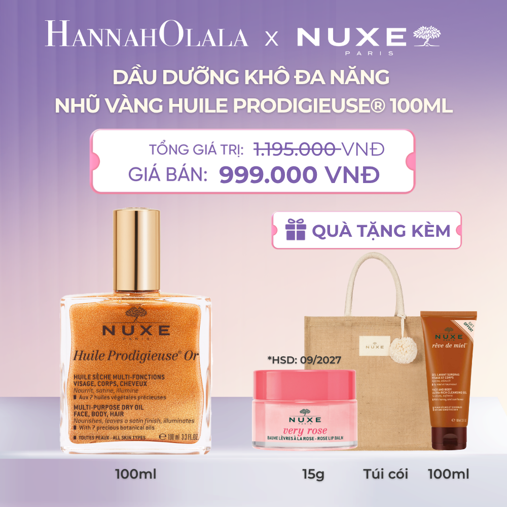  DẦU DƯỠNG KHÔ ĐA NĂNG ÁNH NHŨ NUXE HUILE PRODIGIEUSE® SHIMMERING 100ML - DEAL 4 - A234 