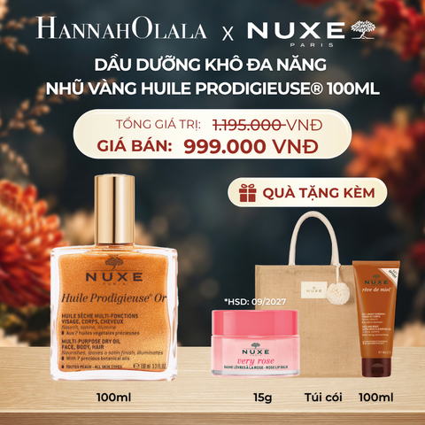  DẦU DƯỠNG KHÔ ĐA NĂNG ÁNH NHŨ NUXE HUILE PRODIGIEUSE® SHIMMERING 100ML - DEAL 4 - A234 
