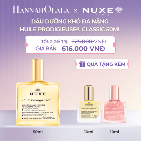  DẦU DƯỠNG KHÔ ĐA NĂNG NUXE HUILE PRODIGIEUSE® 50ML (CHỌN HƯƠNG) - DEAL 5 - A235 