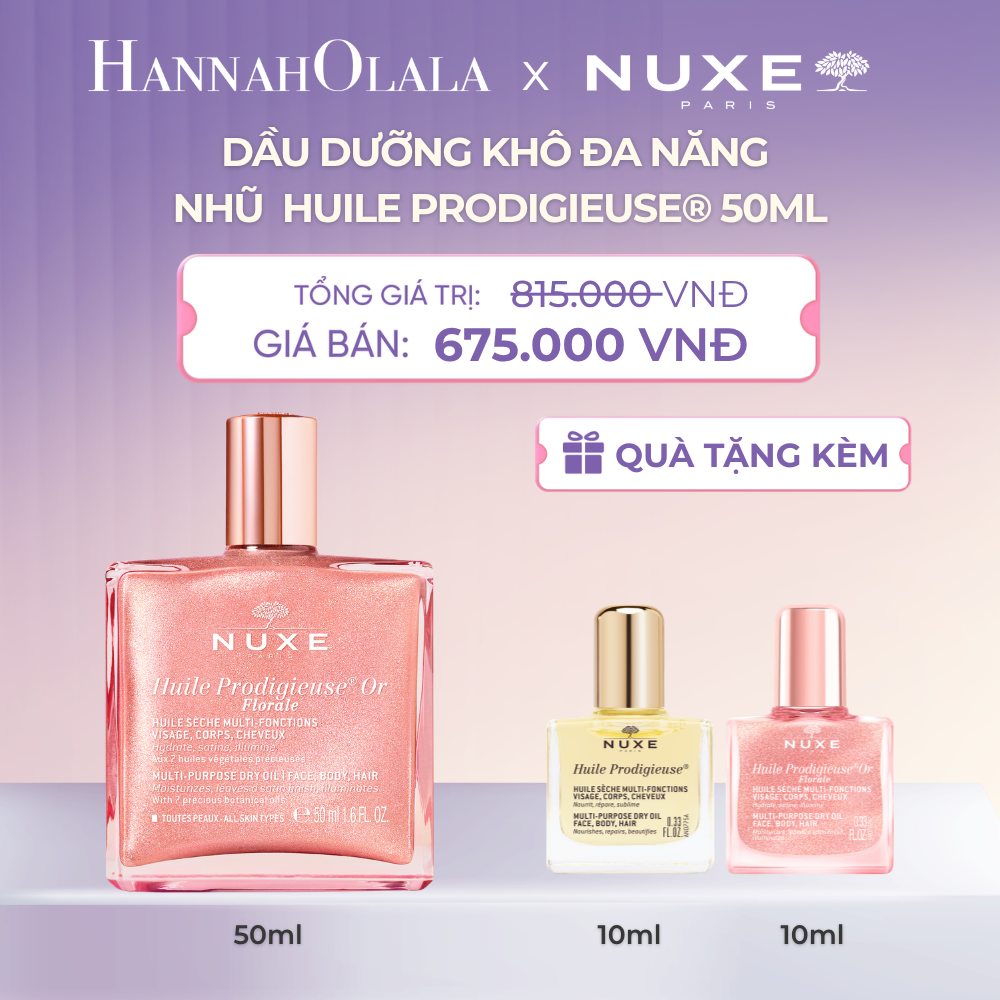  DẦU DƯỠNG KHÔ ĐA NĂNG ÁNH NHŨ NUXE HUILE PRODIGIEUSE® SHIMMERING 50ML (CHỌN HƯƠNG) - DEAL 6 - A237 