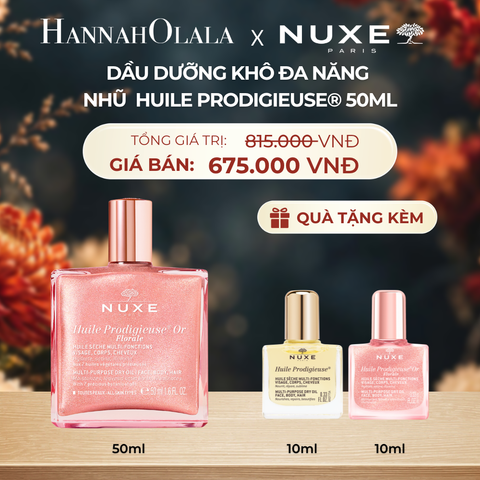  DẦU DƯỠNG KHÔ ĐA NĂNG ÁNH NHŨ NUXE HUILE PRODIGIEUSE® SHIMMERING 50ML (CHỌN HƯƠNG) - DEAL 6 - A237 