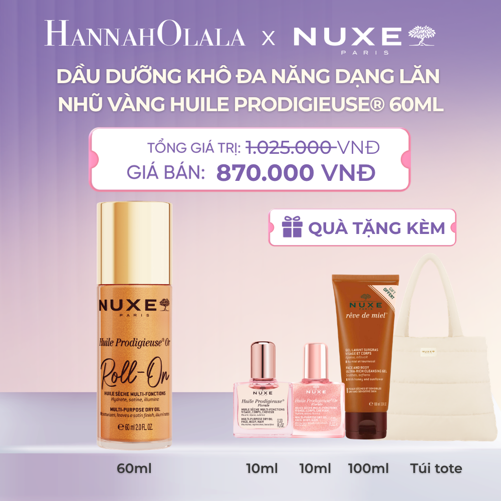 DẦU DƯỠNG KHÔ ĐA NĂNG DẠNG LĂN NUXE HUILE PRODIGIEUSE® ROLL-ON 60ML (CHỌN HƯƠNG) - DEAL 7 - A240 