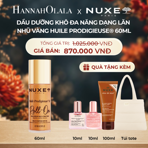  DẦU DƯỠNG KHÔ ĐA NĂNG DẠNG LĂN NUXE HUILE PRODIGIEUSE® ROLL-ON 60ML (CHỌN HƯƠNG) - DEAL 7 - A240 