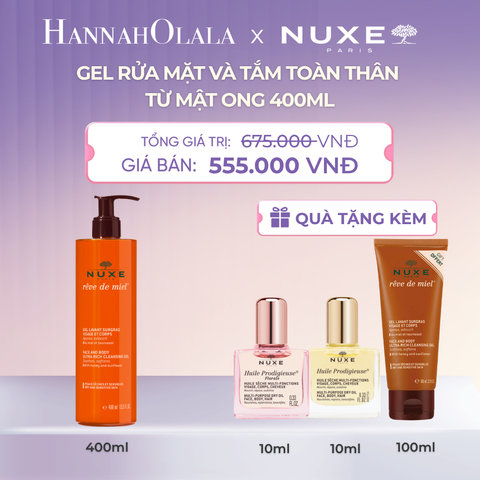  GEL RỬA MẶT VÀ TẮM TOÀN THÂN TỪ MẬT ONG NUXE REVE DE MIEL 400ML - L122 