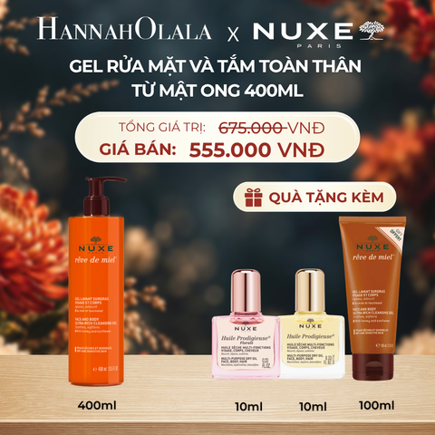  GEL RỬA MẶT VÀ TẮM TOÀN THÂN TỪ MẬT ONG NUXE REVE DE MIEL 400ML - L122 