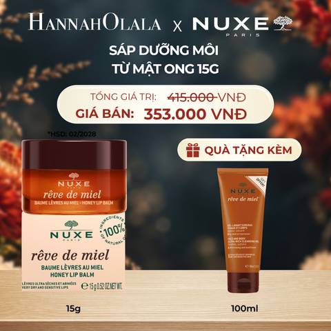  [HSD 02/2028] SÁP DƯỠNG MÔI MẬT ONG NUXE LIP BALM 15G - DEAL 10 - A243 