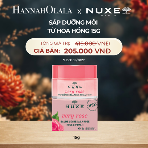  [HSD 09/2027] SÁP DƯỠNG MÔI HOA HỒNG NUXE LIP BALM 15G - DEAL 11 - A244 