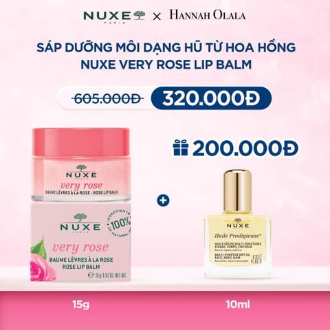  DEAL 6: SÁP DƯỠNG MÔI NUXE LIP BALM 15G (MẬT ONG/ HOA HỒNG) 