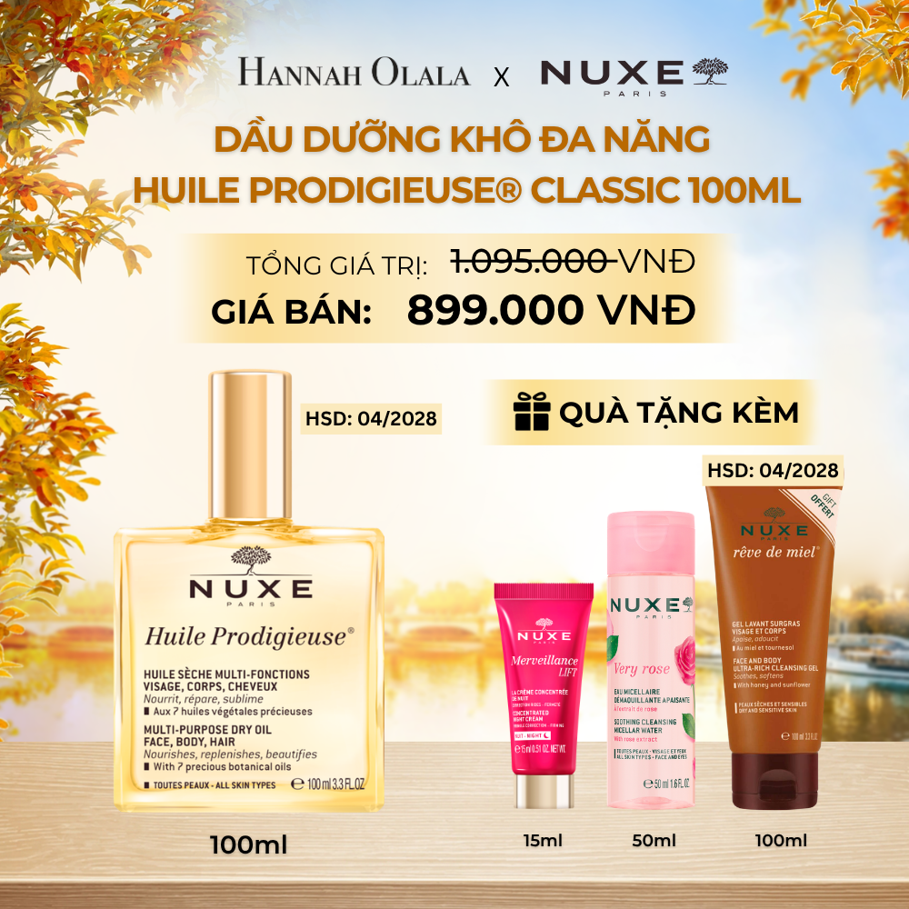  DẦU DƯỠNG KHÔ ĐA NĂNG NUXE HUILE PRODIGIEUSE® 100ML (CHỌN HƯƠNG) - E760 