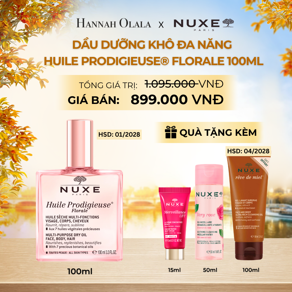  DẦU DƯỠNG KHÔ ĐA NĂNG NUXE HUILE PRODIGIEUSE® 100ML (CHỌN HƯƠNG) - E760 