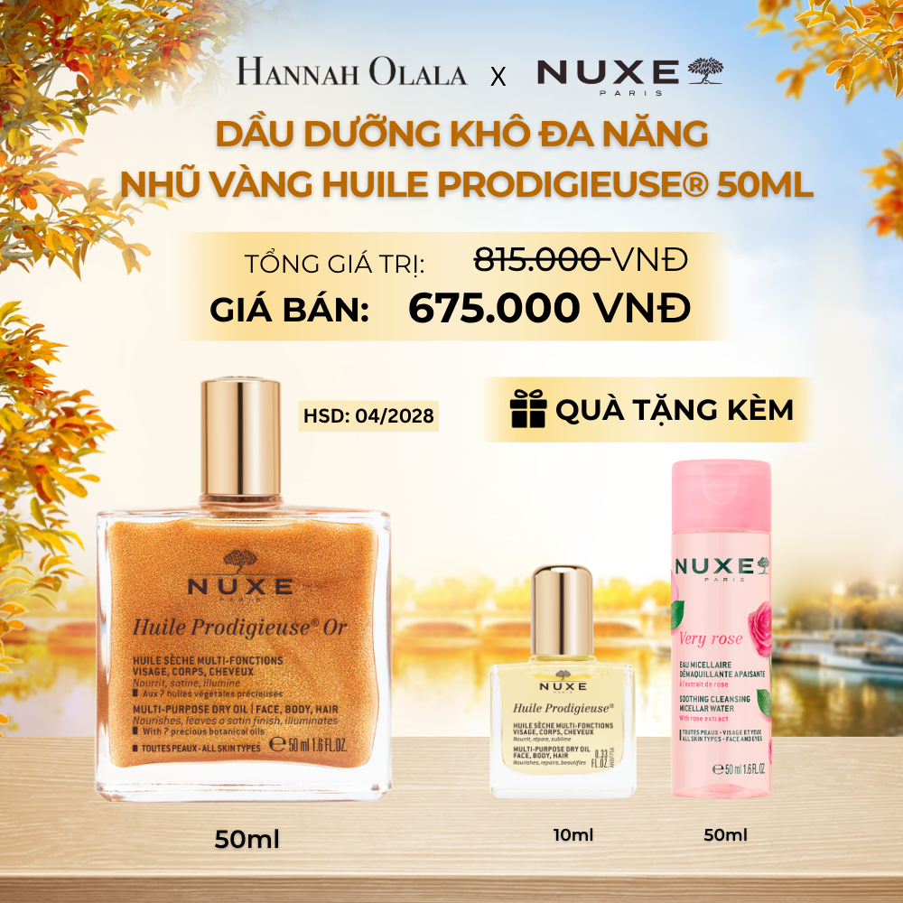  DẦU DƯỠNG KHÔ ĐA NĂNG ÁNH NHŨ NUXE HUILE PRODIGIEUSE® SHIMMERING 50ML (CHỌN HƯƠNG) - E765 