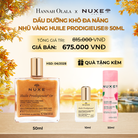  DẦU DƯỠNG KHÔ ĐA NĂNG ÁNH NHŨ NUXE HUILE PRODIGIEUSE® SHIMMERING 50ML (CHỌN HƯƠNG) - E765 