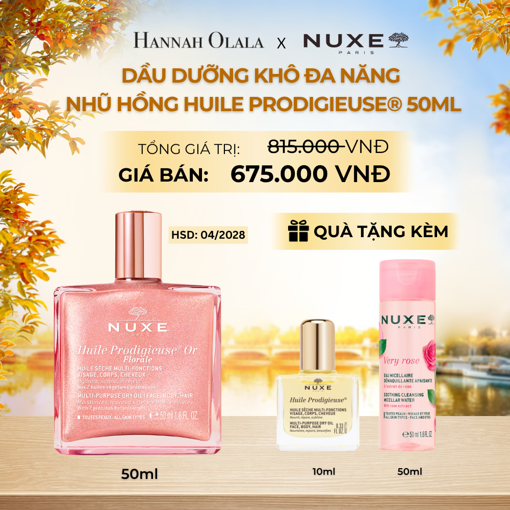  DẦU DƯỠNG KHÔ ĐA NĂNG ÁNH NHŨ NUXE HUILE PRODIGIEUSE® SHIMMERING 50ML (CHỌN HƯƠNG) - E765 