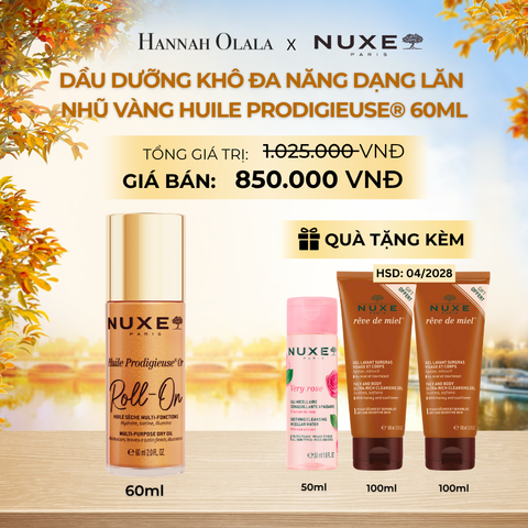  DẦU DƯỠNG KHÔ ĐA NĂNG DẠNG LĂN NUXE HUILE PRODIGIEUSE® ROLL-ON 60ML (CHỌN HƯƠNG) - E767 