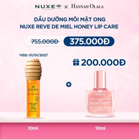  DEAL 7: DẦU DƯỠNG MÔI MẬT ONG NUXE REVE DE MIEL HONEY LIP CARE 10ML 