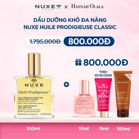  DEAL 1: DẦU DƯỠNG KHÔ ĐA NĂNG NUXE HUILE PRODIGIEUSE MULTI-PURPOSE DRY OIL 100ML 