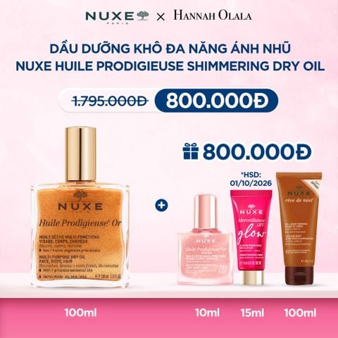  DEAL 2: DẦU DƯỠNG KHÔ ĐA NĂNG ÁNH NHŨ NUXE HUILE PRODIGIEUSE SHIMMERING DRY OIL 100ML 