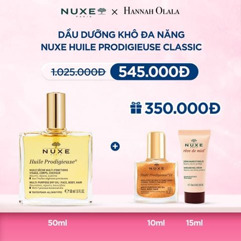  DEAL 3: DẦU DƯỠNG KHÔ ĐA NĂNG NUXE HUILE PRODIGIEUSE MULTI-PURPOSE DRY OIL 50ML 