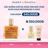  DEAL 4: DẦU DƯỠNG KHÔ ĐA NĂNG ÁNH NHŨ NUXE HUILE PRODIGIEUSE SHIMMERING DRY OIL 50ML 