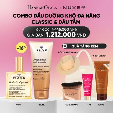 COMBO DẦU DƯỠNG KHÔ ĐA NĂNG 100ML & DẦU TẮM HƯƠNG NƯỚC HOA 200ML (CHỌN HƯƠNG) 