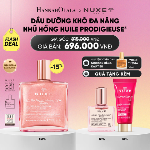  FLASH DEAL DẦU DƯỠNG KHÔ ĐA NĂNG ÁNH NHŨ NUXE HUILE PRODIGIEUSE® SHIMMERING 50ML (CHỌN HƯƠNG)_A886 