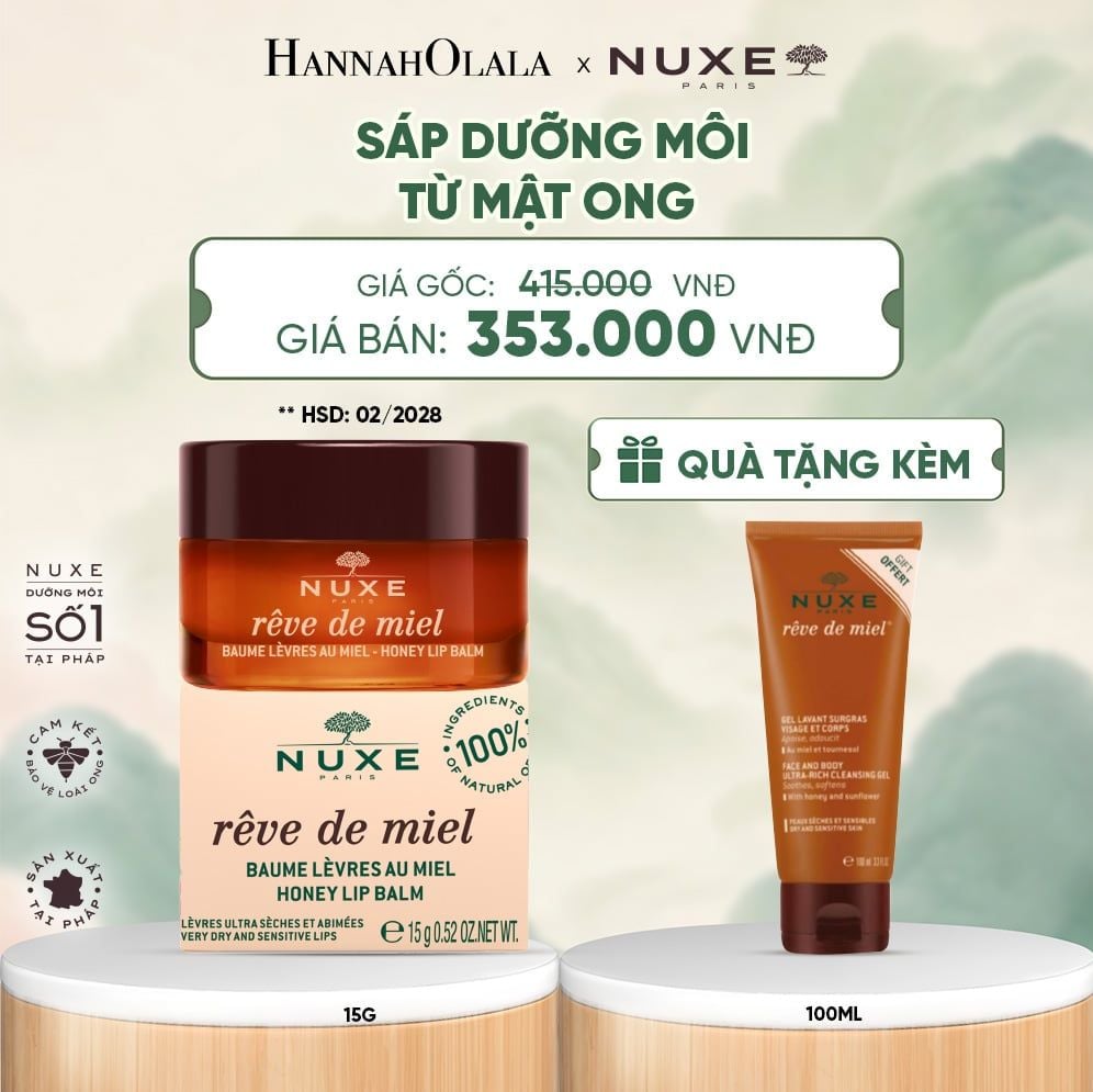  [HSD 02/2028] SÁP DƯỠNG MÔI MẬT ONG NUXE LIP BALM 15G - DEAL 10 - A243 