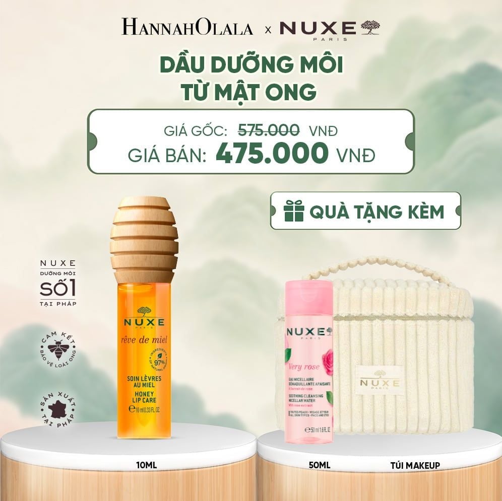 DẦU DƯỠNG MÔI MẬT ONG NUXE REVE DE MIEL HONEY LIP CARE 10ML - DEAL 12 - A245 