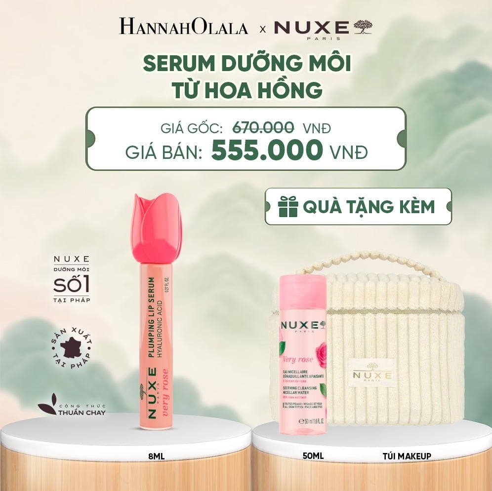  SERUM DƯỠNG ẨM GIÚP MÔI CĂNG MỊN NUXE VERY ROSE PLUMPING LIP SERUM 8ML - DEAL 13 - A246 