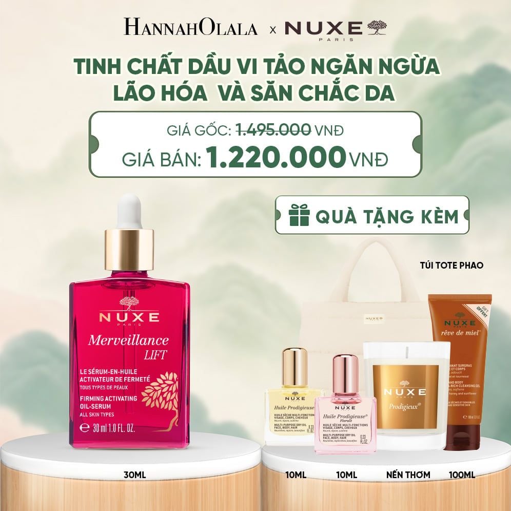  TINH CHẤT DẦU VI TẢO NGĂN NGỪA LÃO HÓA, SĂN CHẮC DA NUXE MVL OIL SERUM 30ML - DEAL 2 - A231 